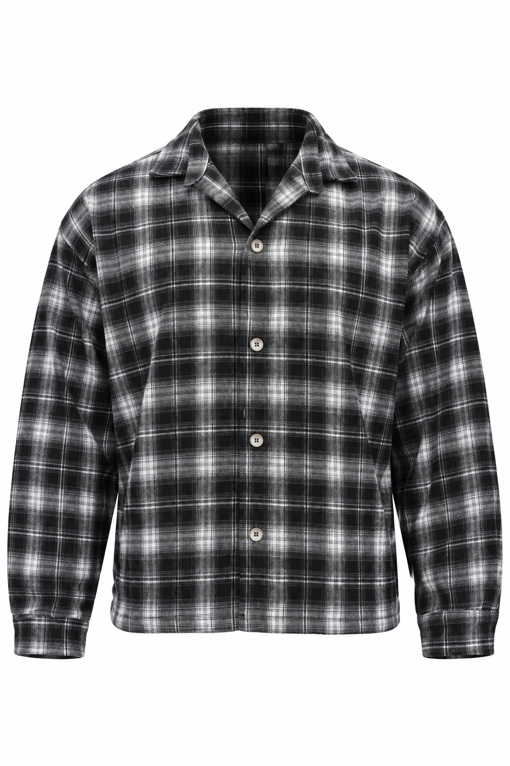 Camicia Checked Flanella Black