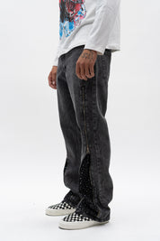 Jeans Flare Svarovsky Grey