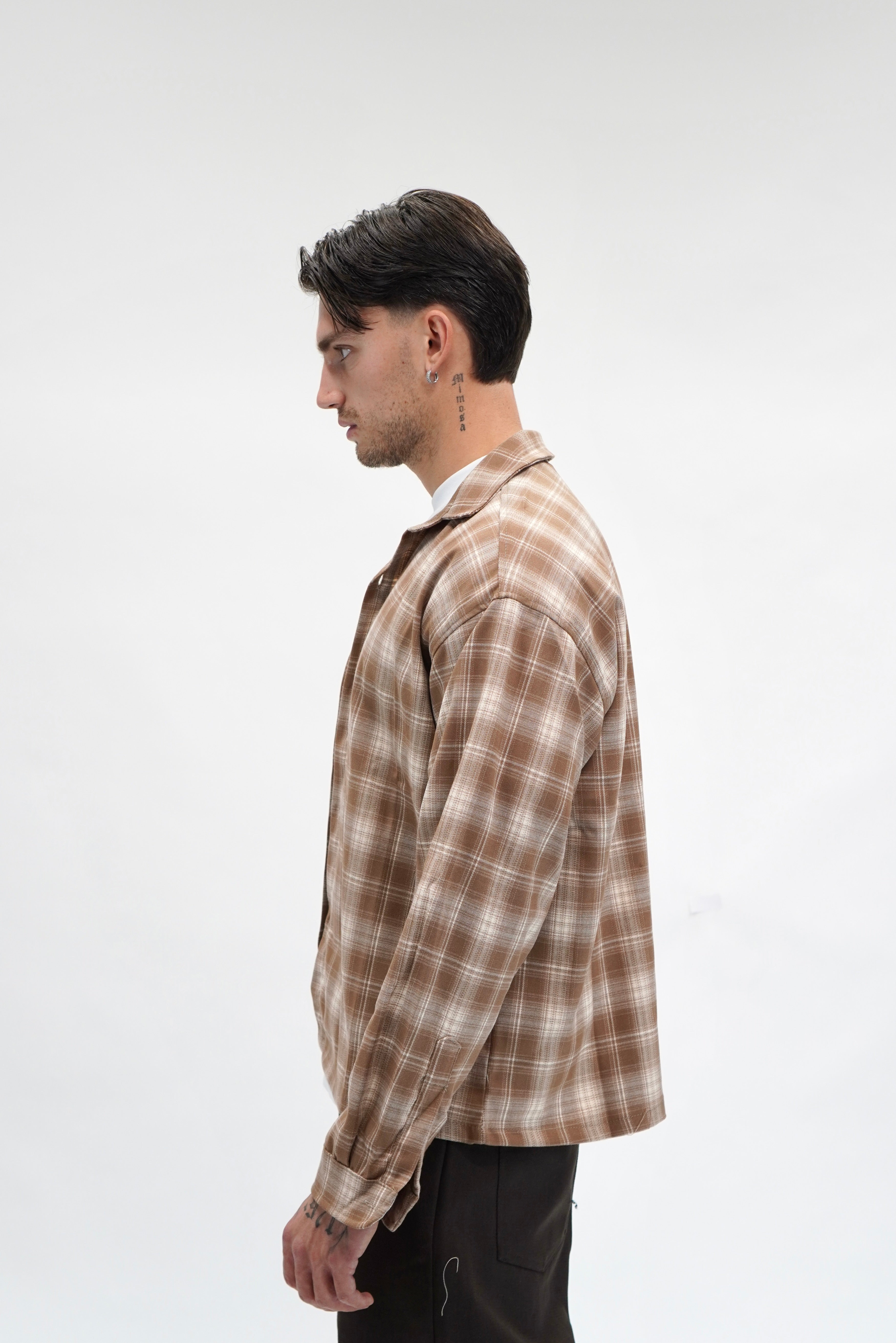 Camicia Checked Flanella Brown