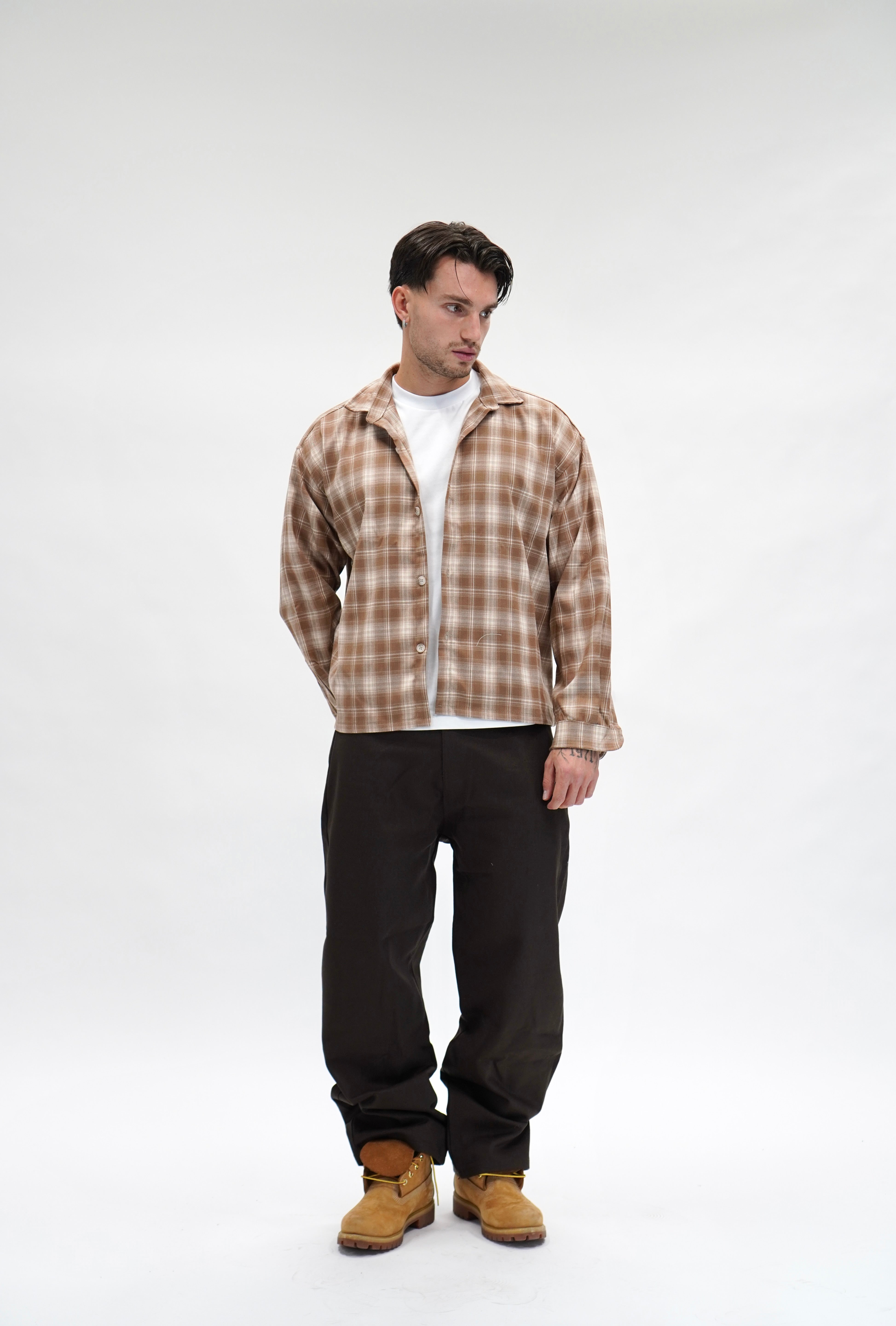 Camicia Checked Flanella Brown