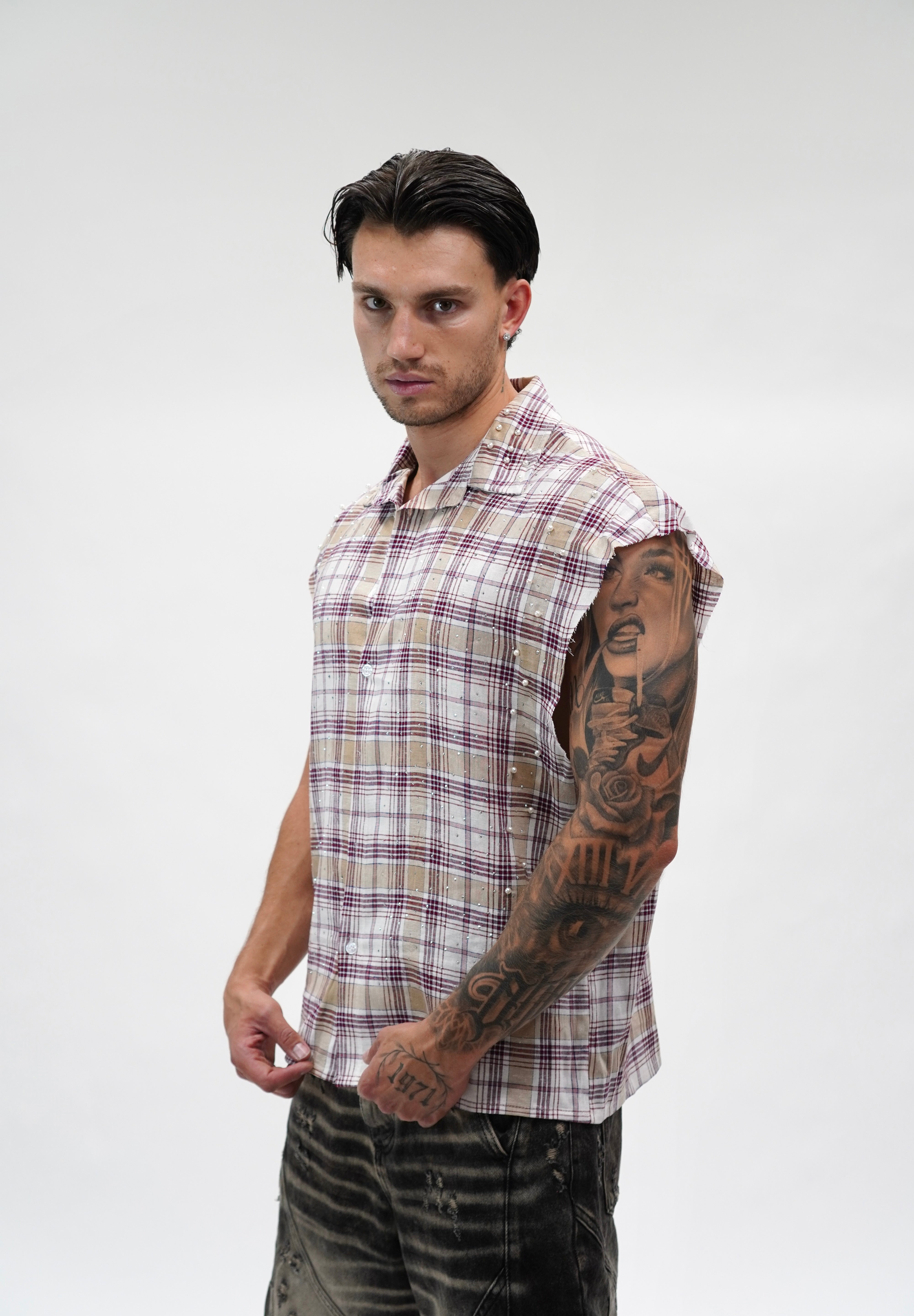 Camicia Smanicata Beige