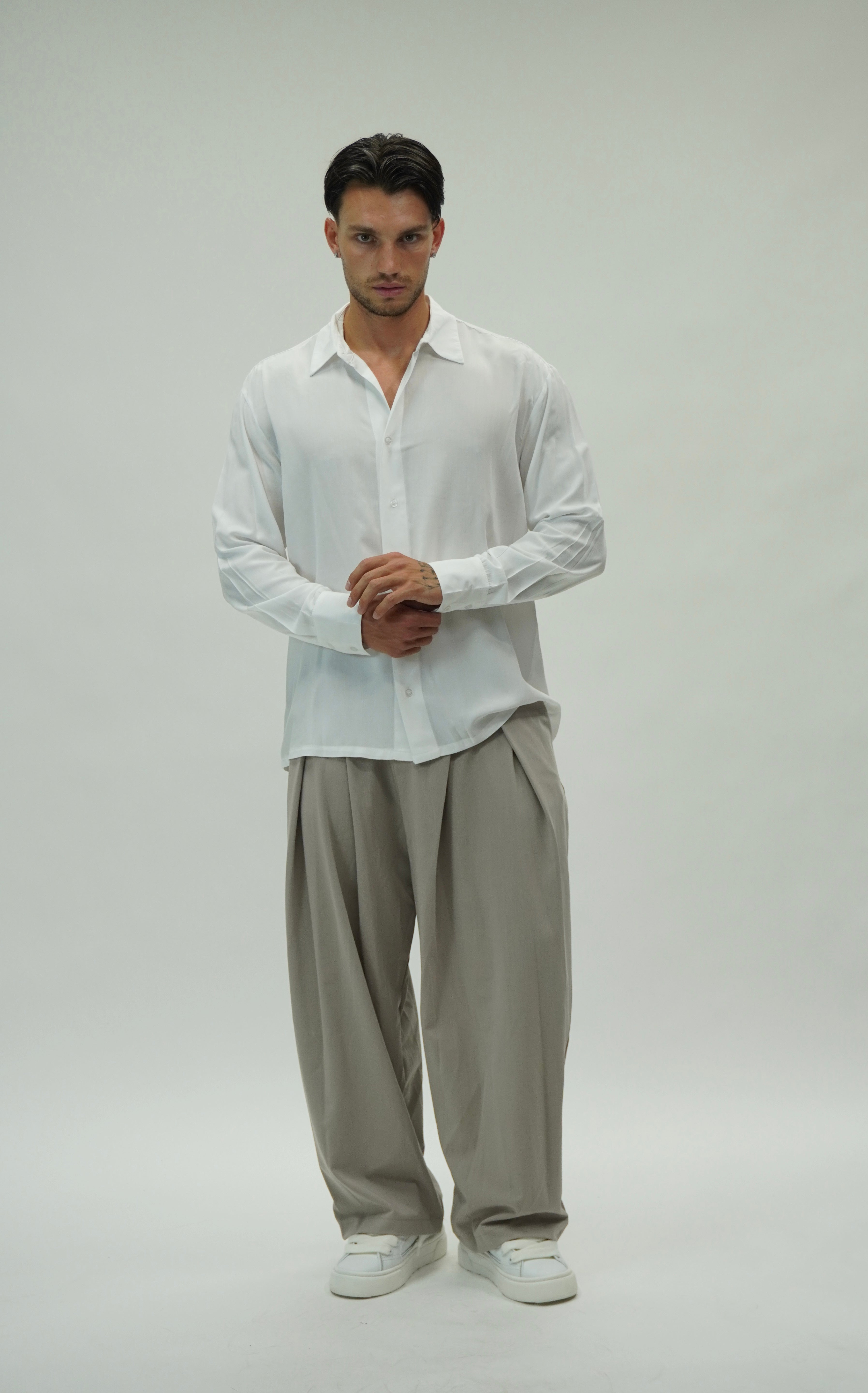 Camicia Simil Seta White