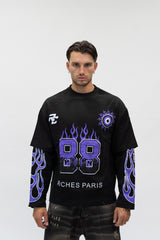 Longsleeve Double Flame Black
