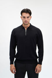 Polo Zip Black