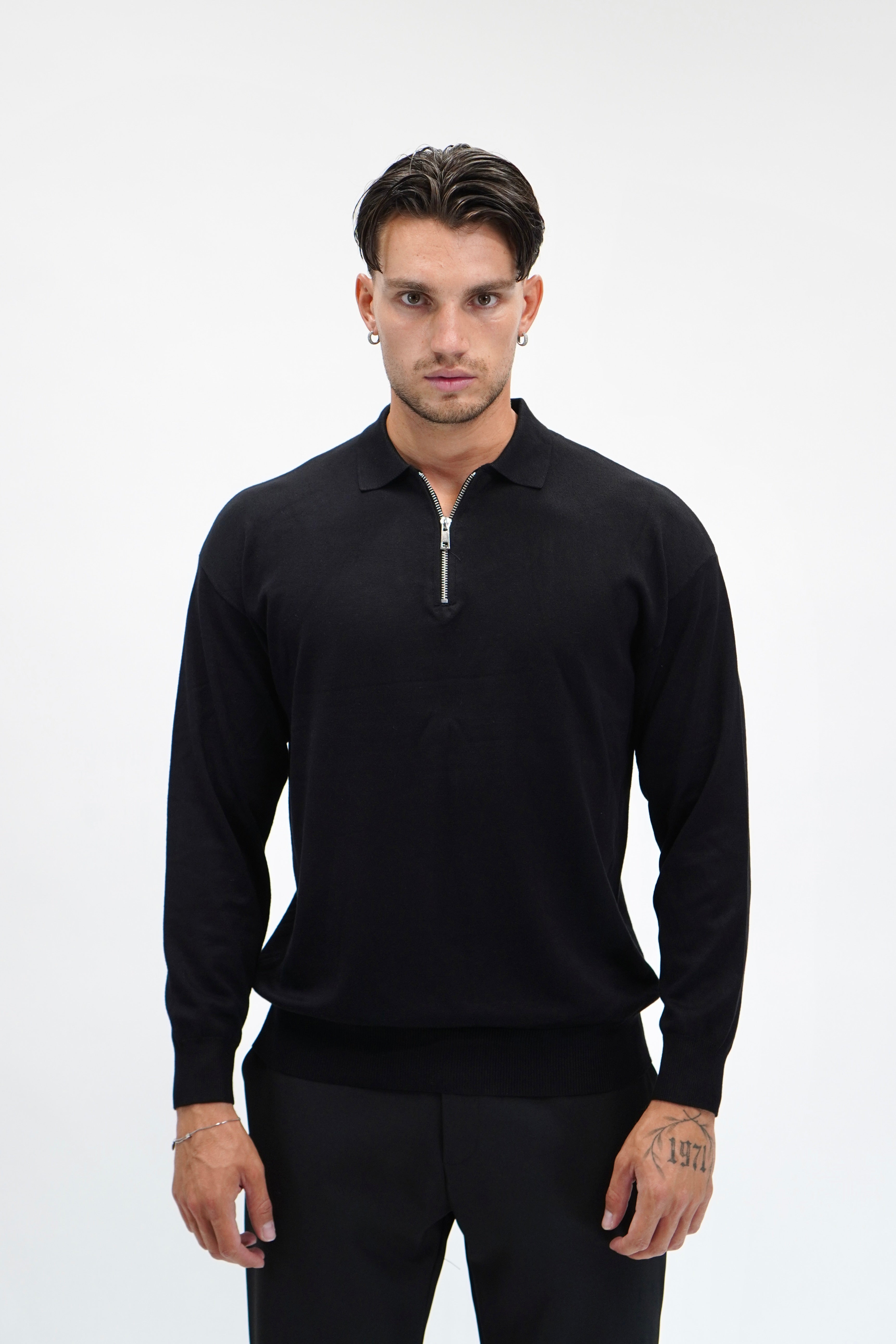 Polo Zip Black