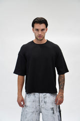 T-shirt Waffle Black