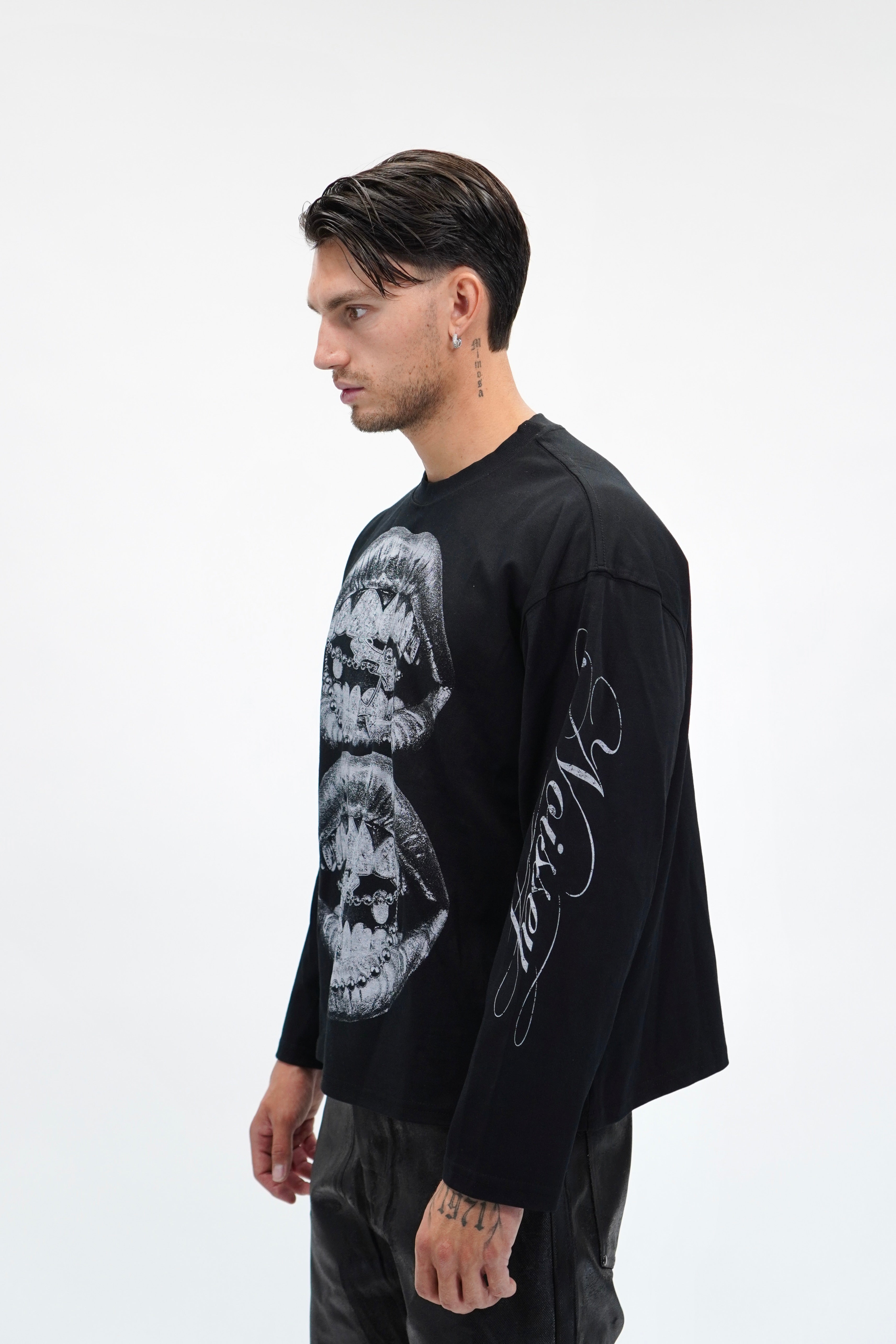 Longsleeve Noissey Silver Metallic Lips