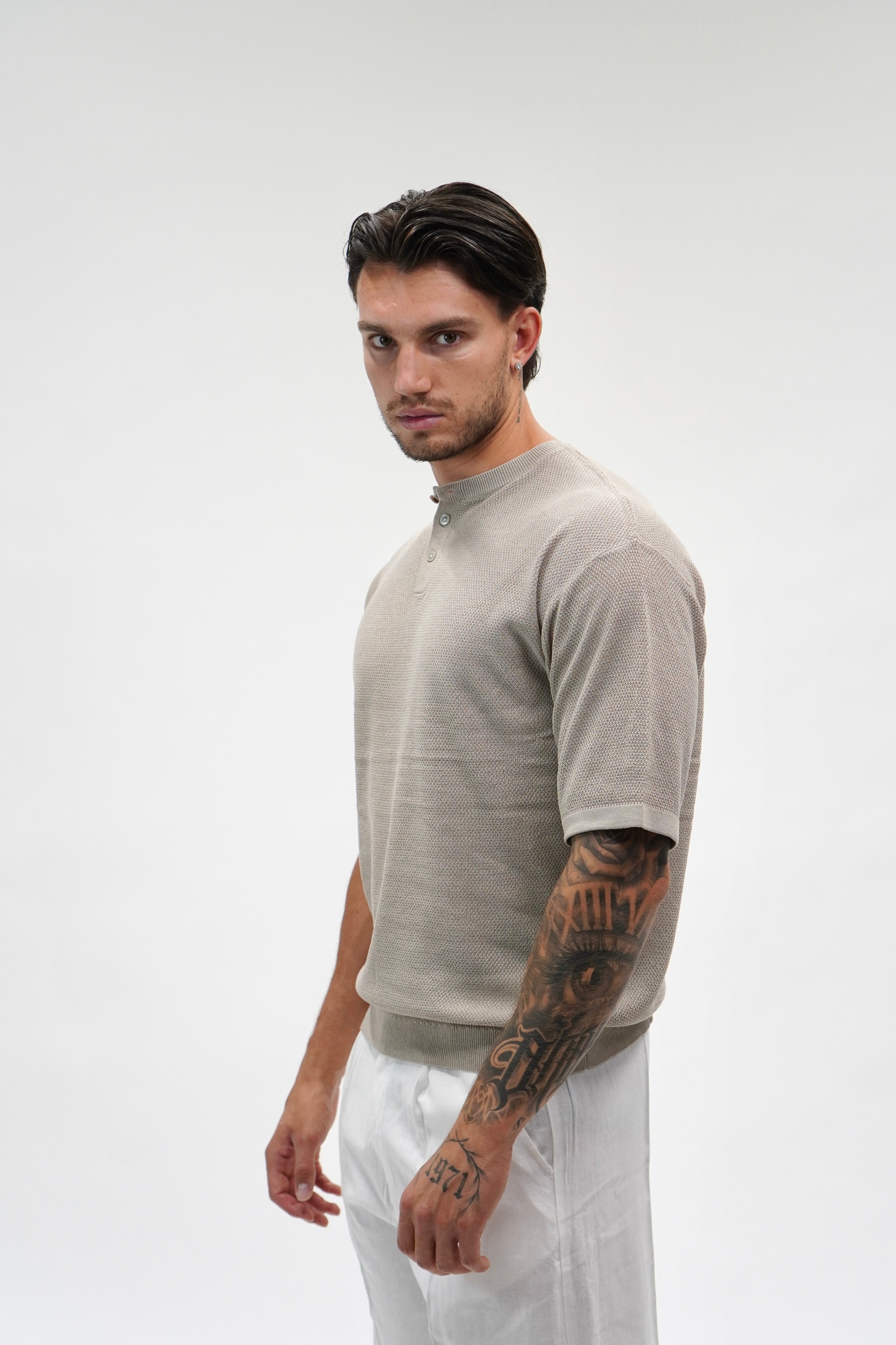 T-shirt Serafino Beige