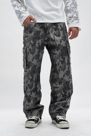 Jeans Cargo Army Black Strass