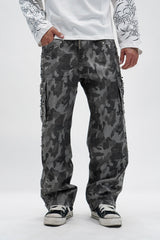Jeans Cargo Army Black Strass