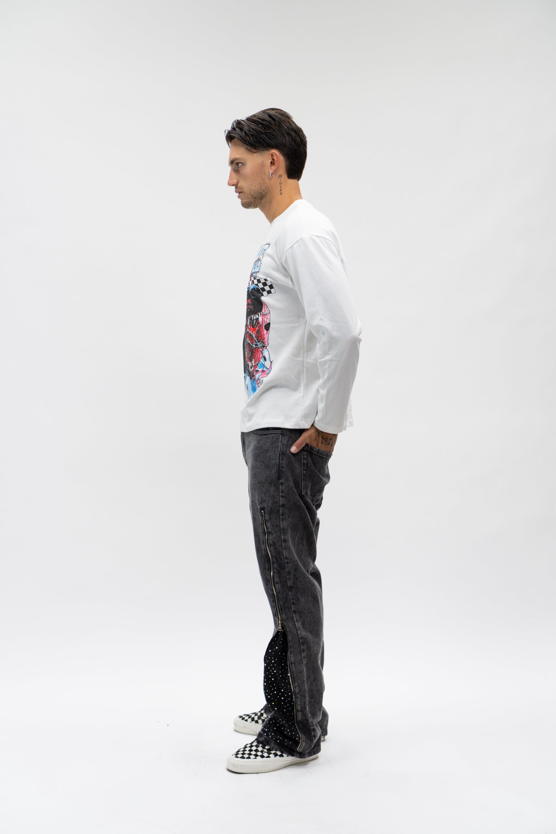Longsleeve Brandname White