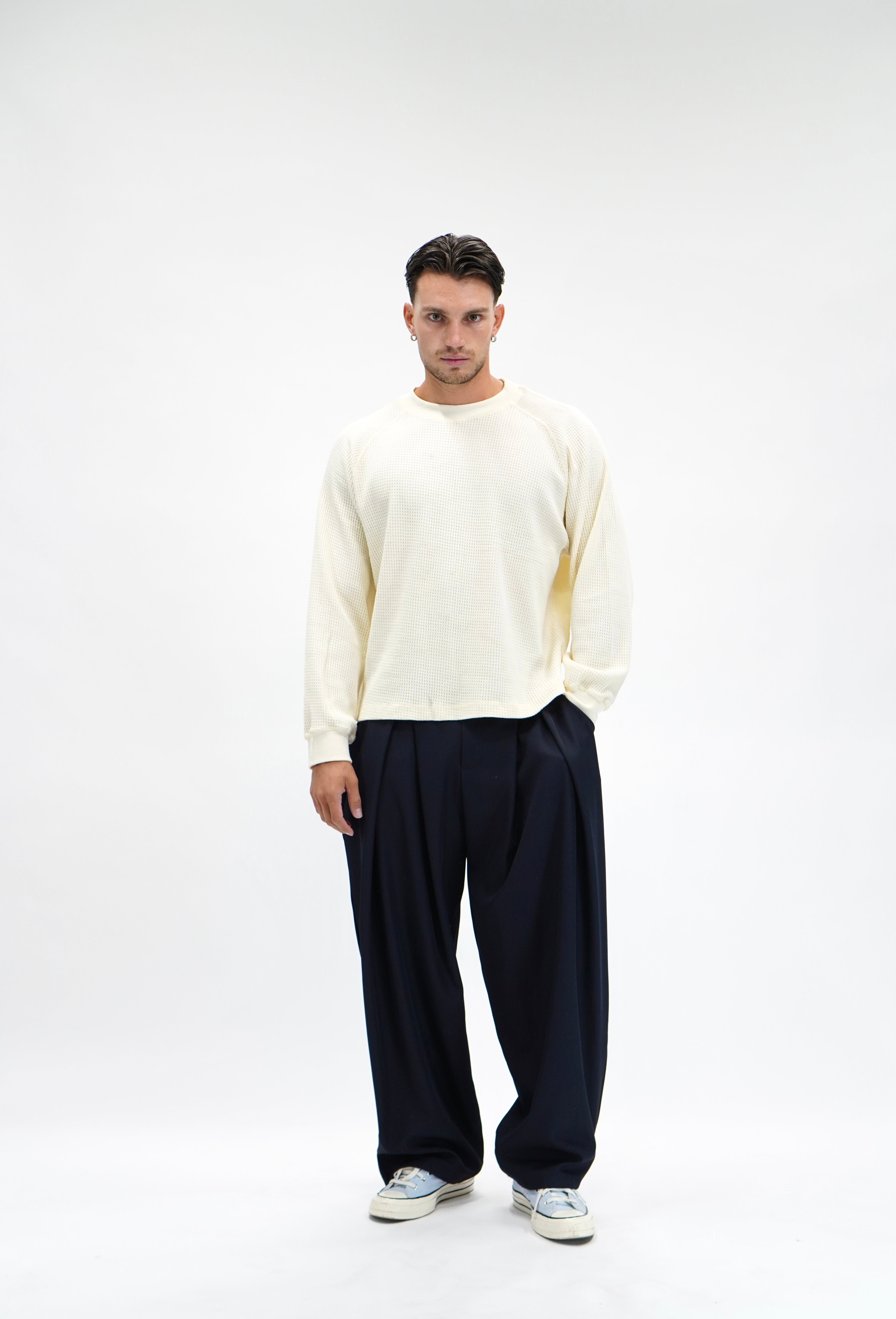 Longsleeve Waffle Raglan Cream