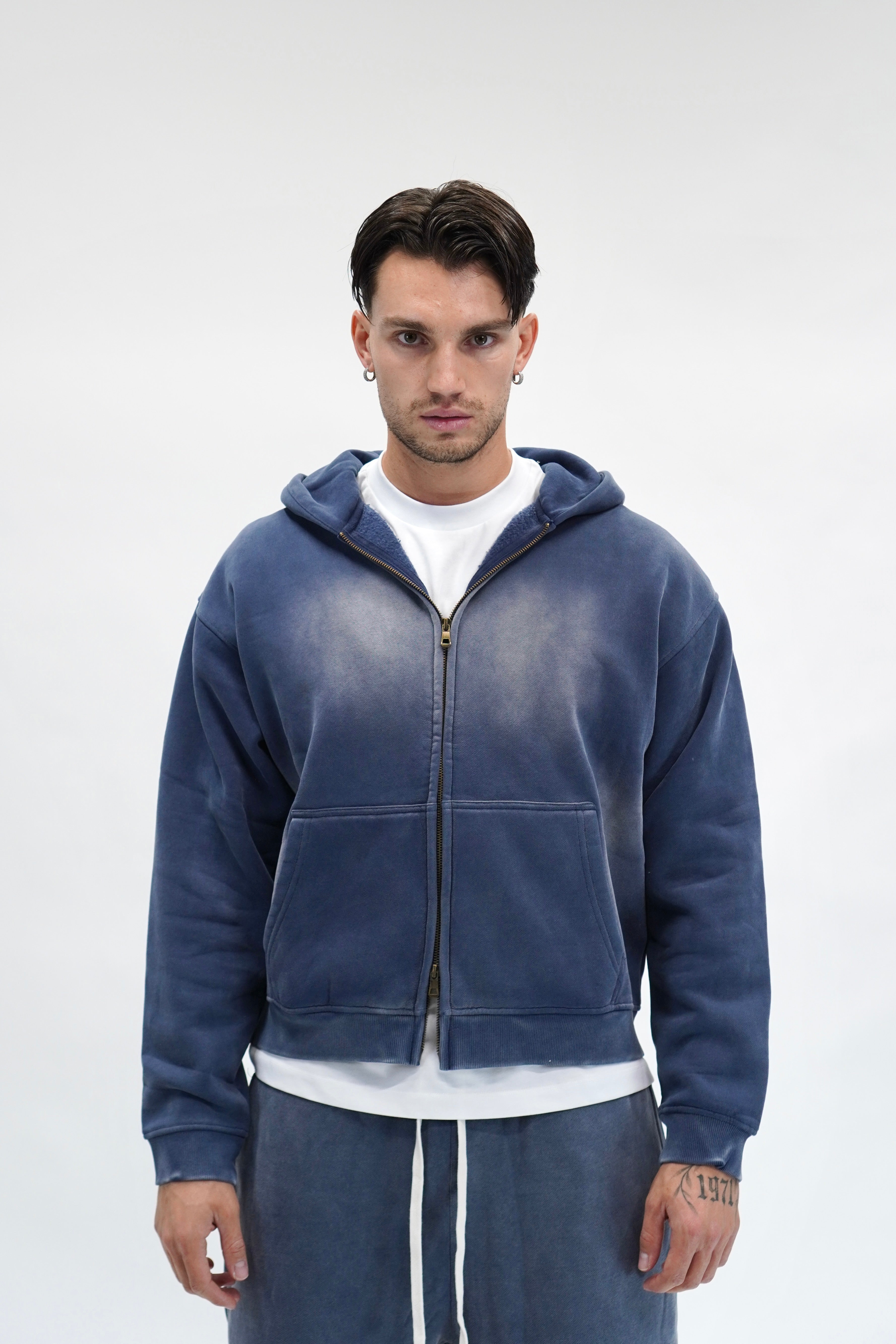 Hoodie Faded Blue
