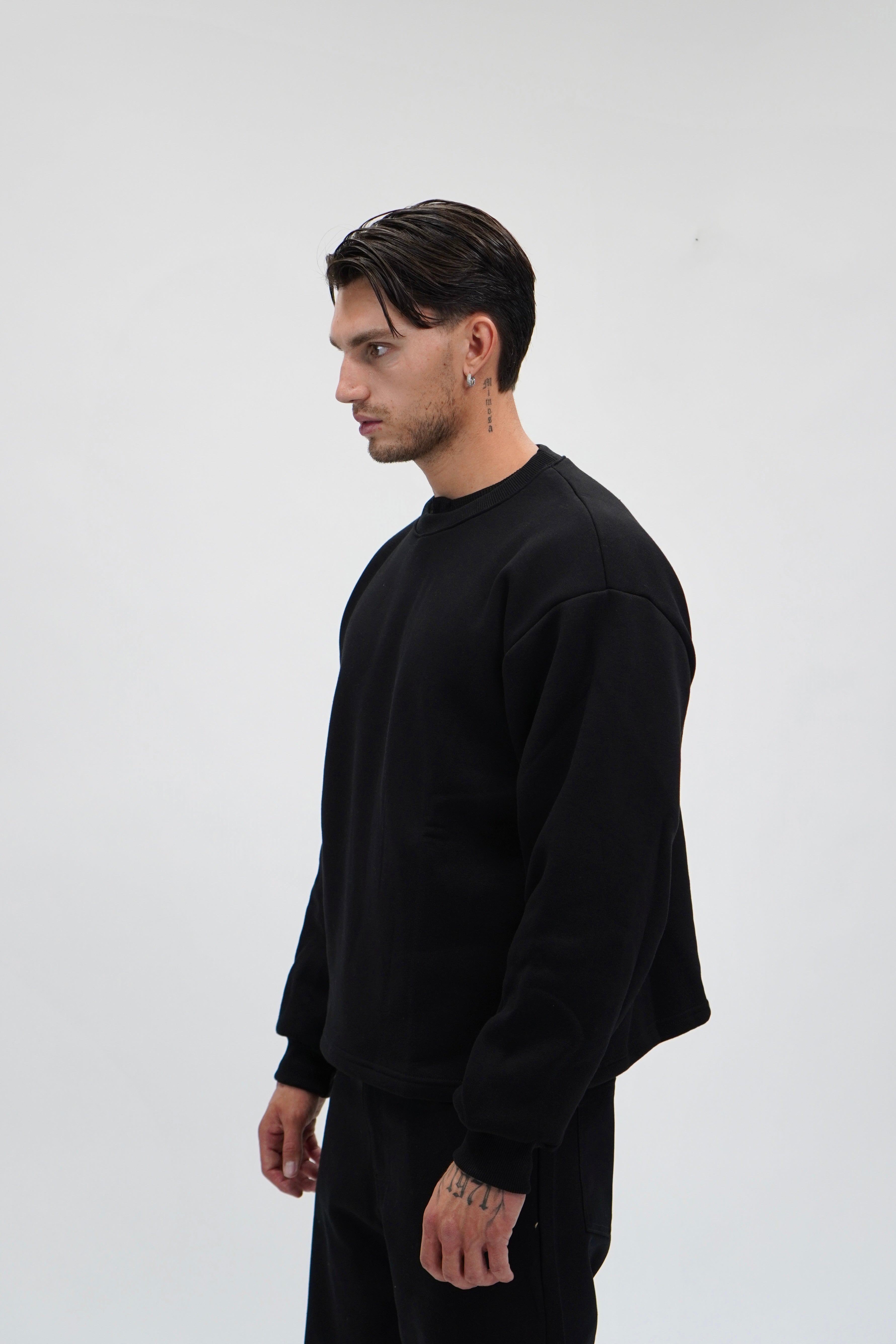 Felpa crewneck black