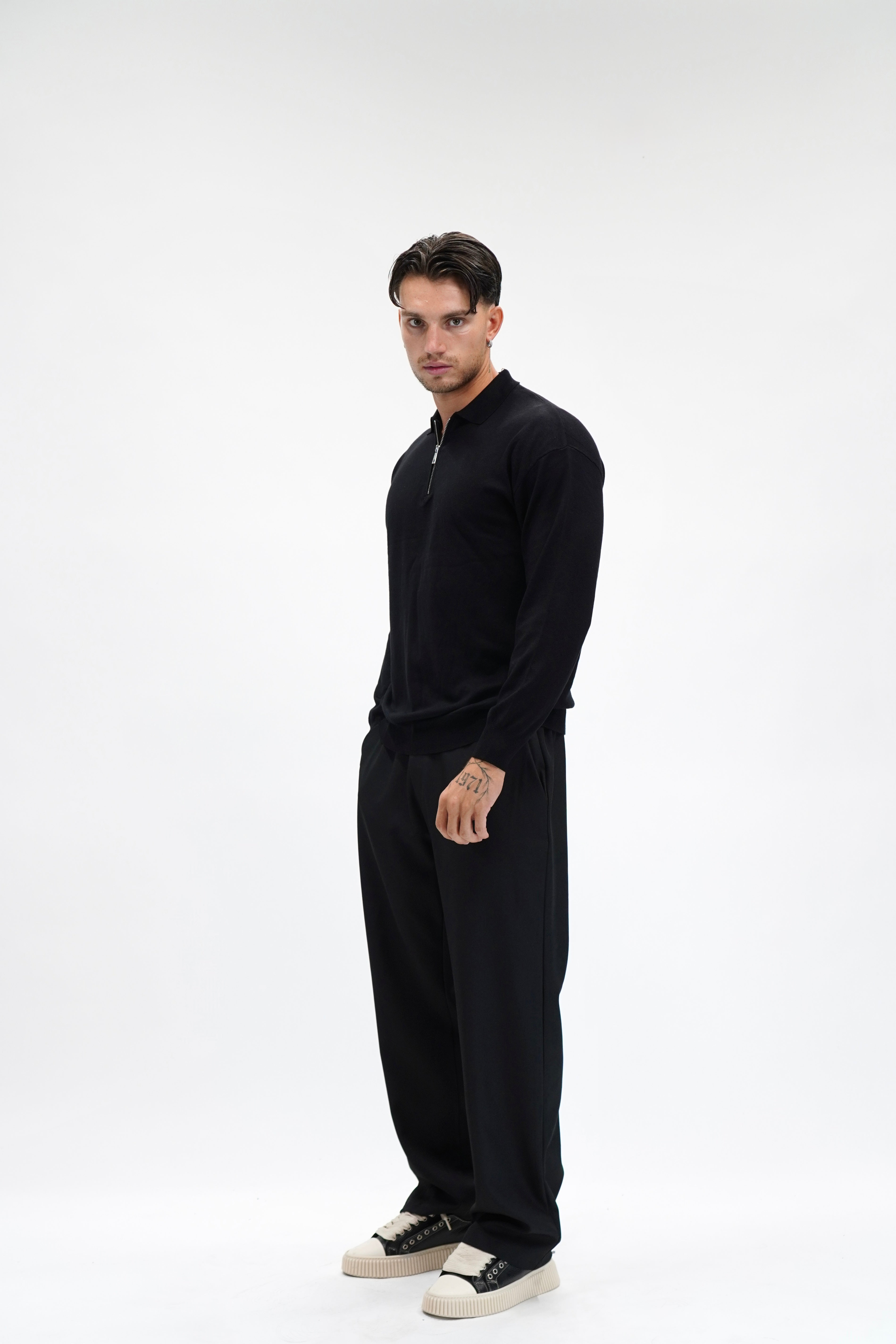 Polo Zip Black