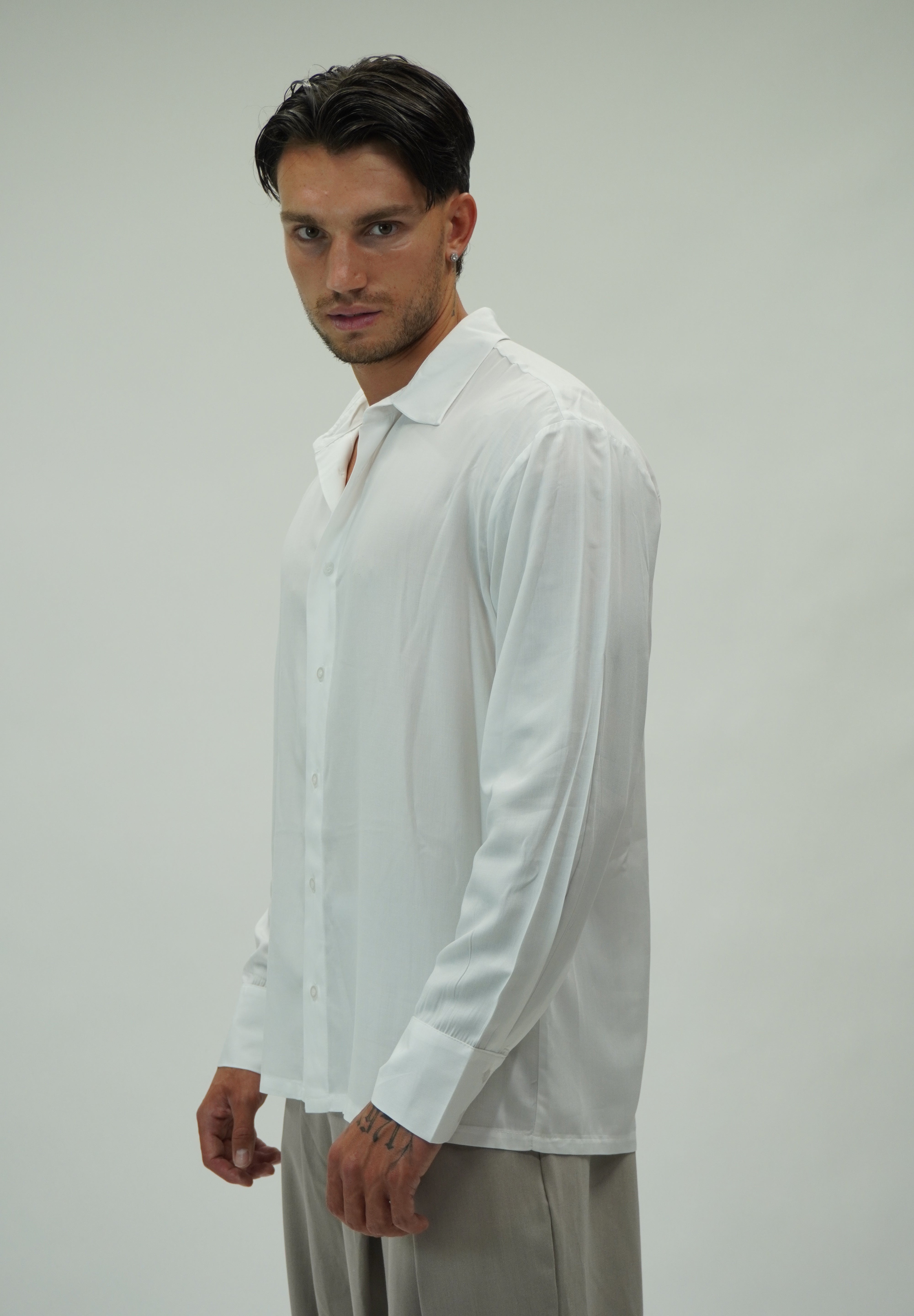 Camicia Simil Seta White