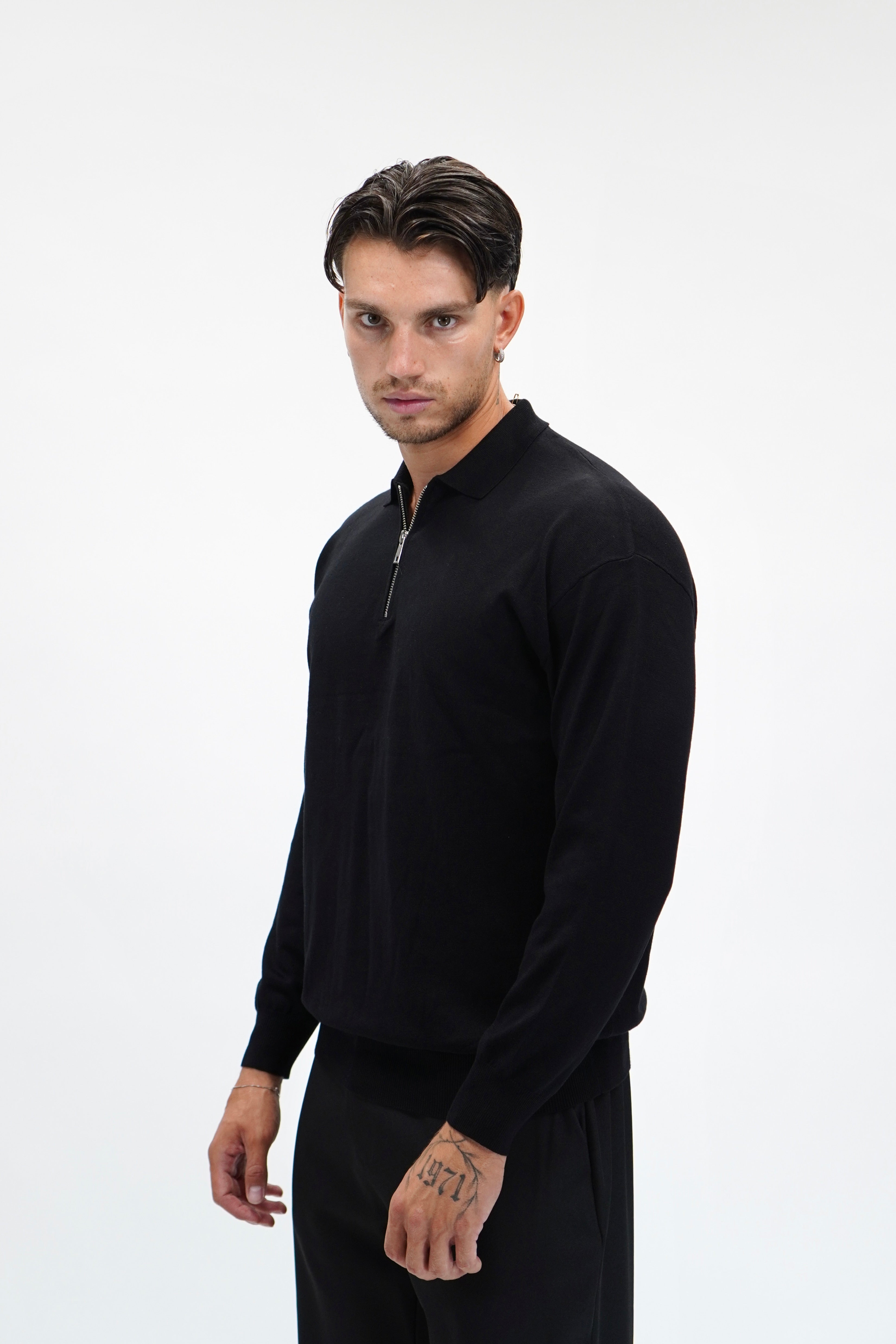 Polo Zip Black