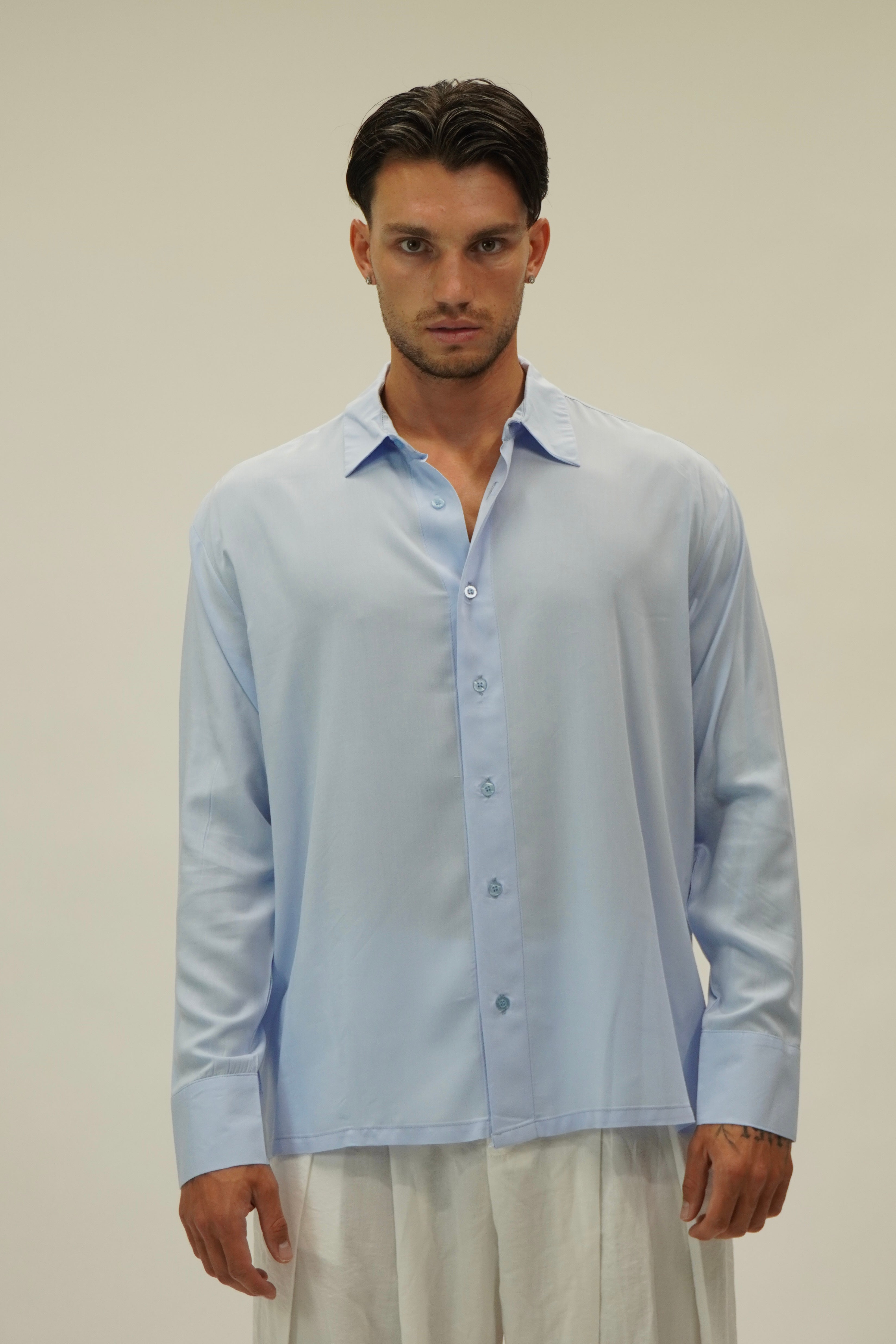 Camicia Simil Seta Sky