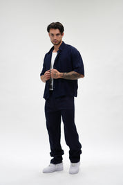 Camicia Misto Lino Blue