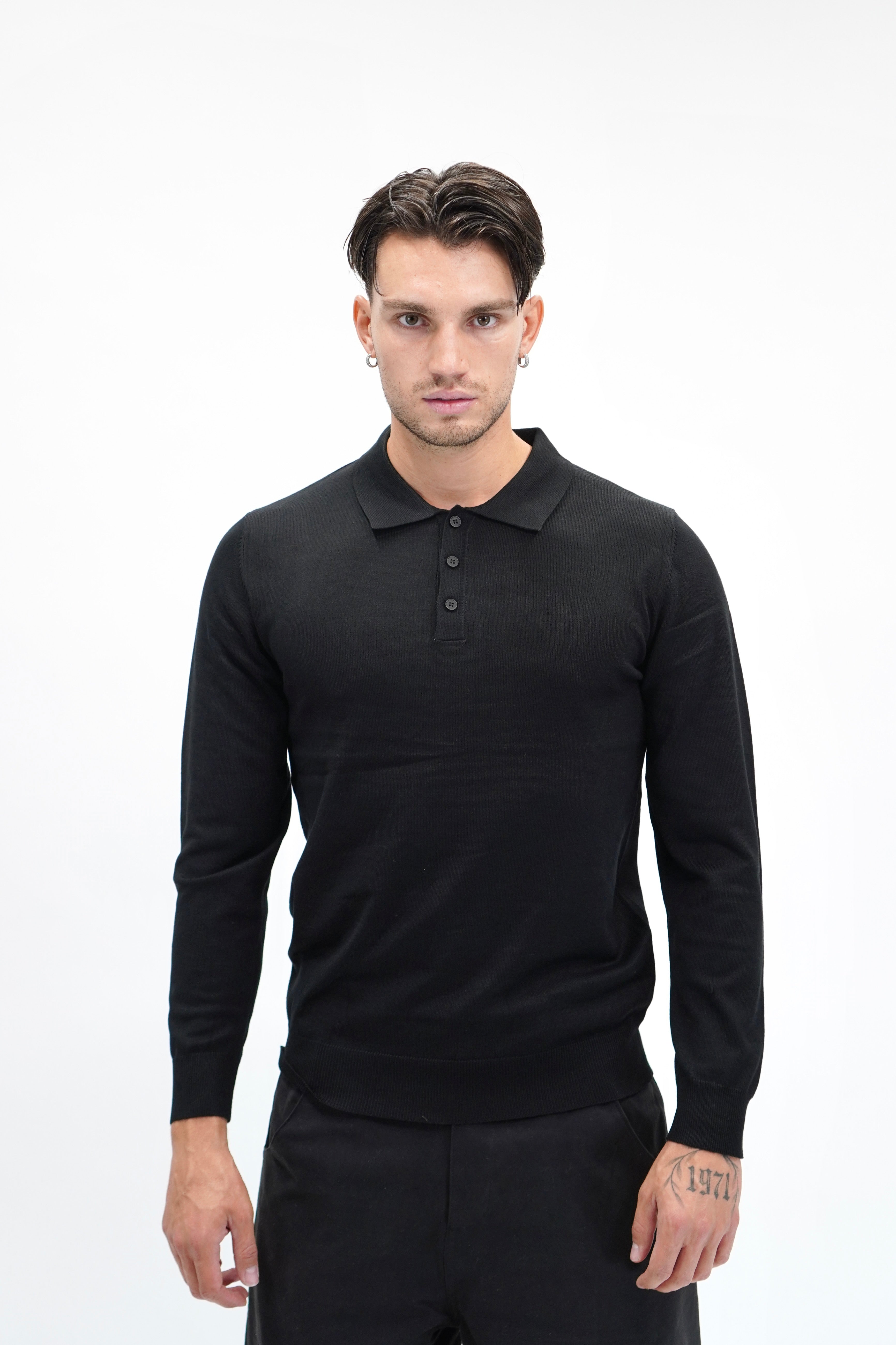 Polo Bottone Nera