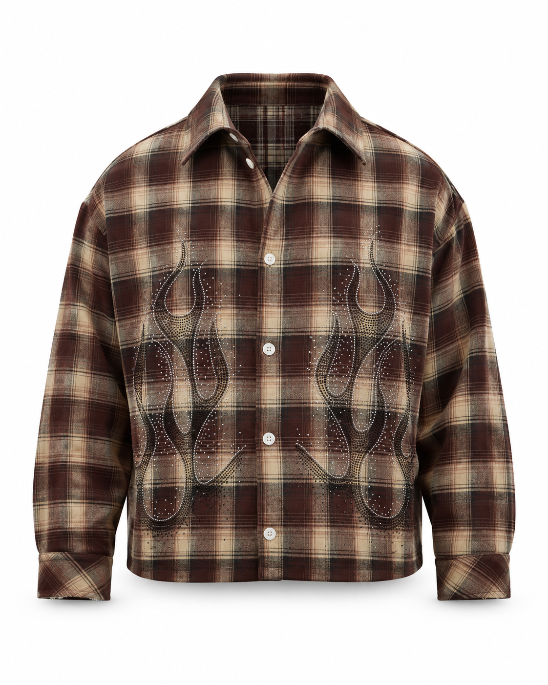 Camicia Flanella Flame Bordeaux
