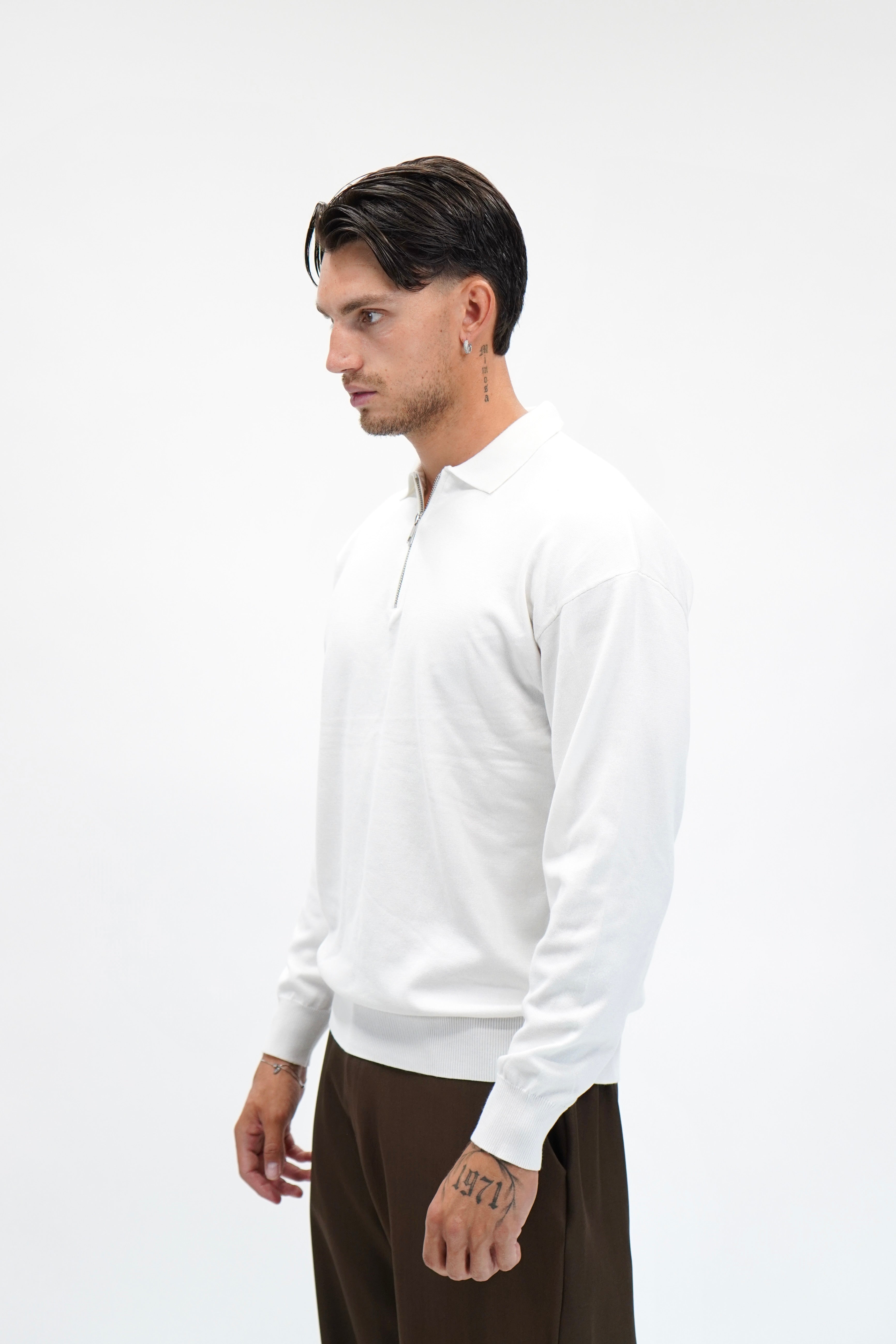 Polo Zip White