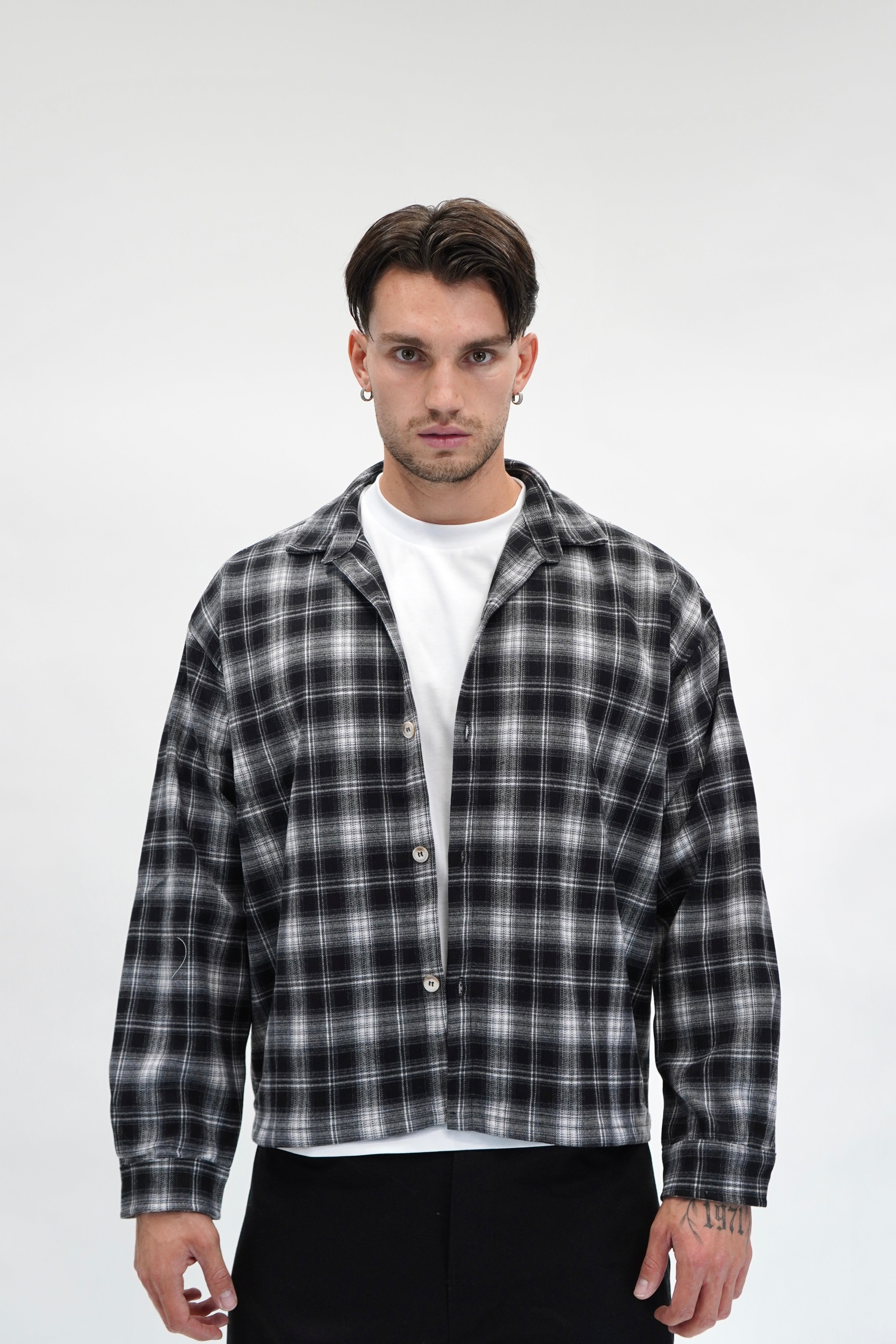 Camicia Checked Flanella Black