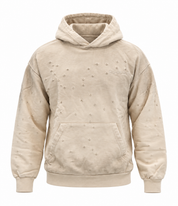 Hoodie Riches Distressed Sand