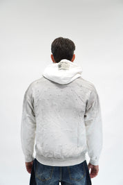Hoodie Riches Distressed White