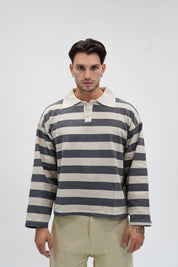 Polo Stripes Sand & Grey