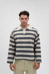 Polo Stripes Sand & Grey