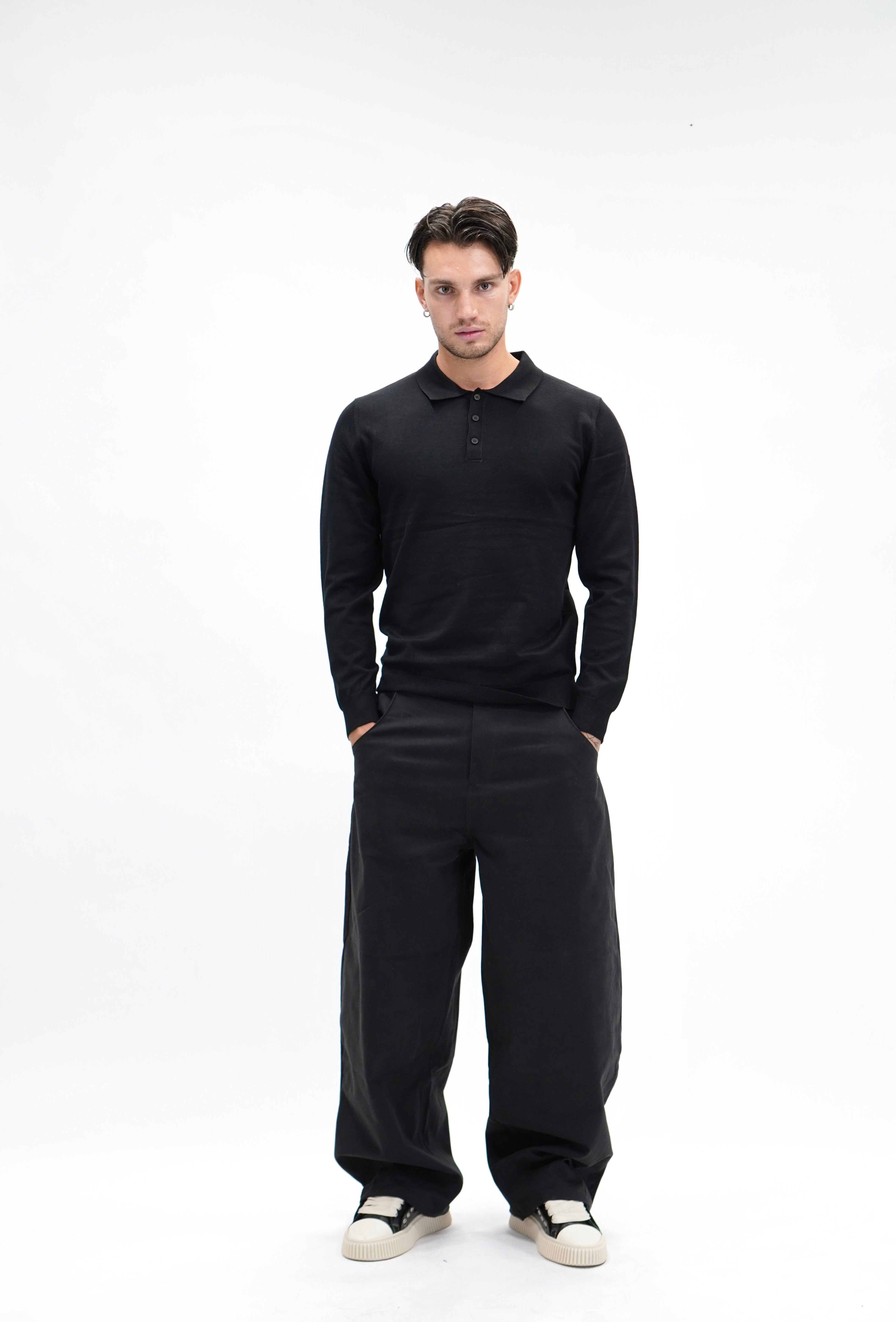 Polo Bottone Nera