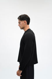 Longsleeve Waffle Raglan Black