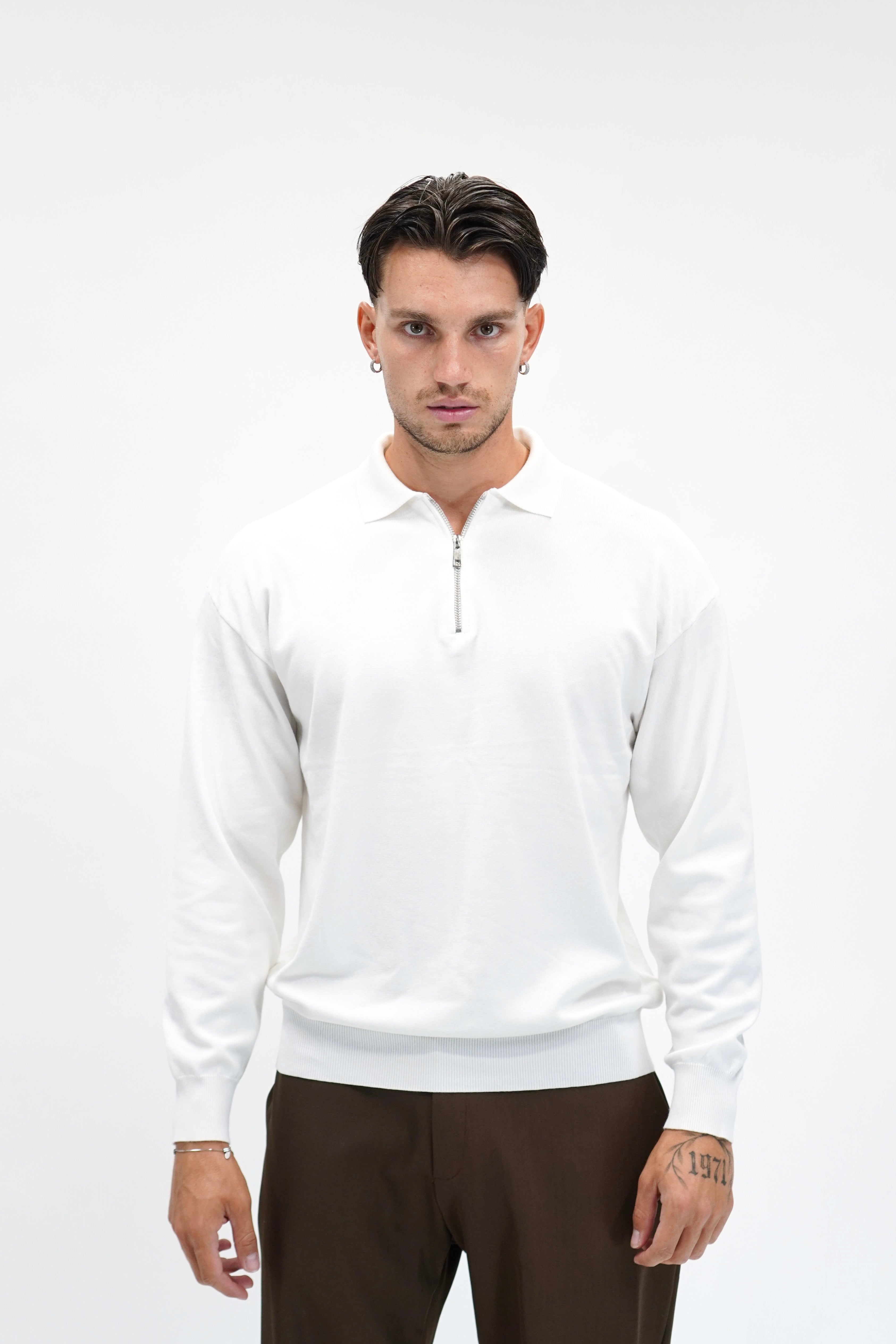 Polo Zip White