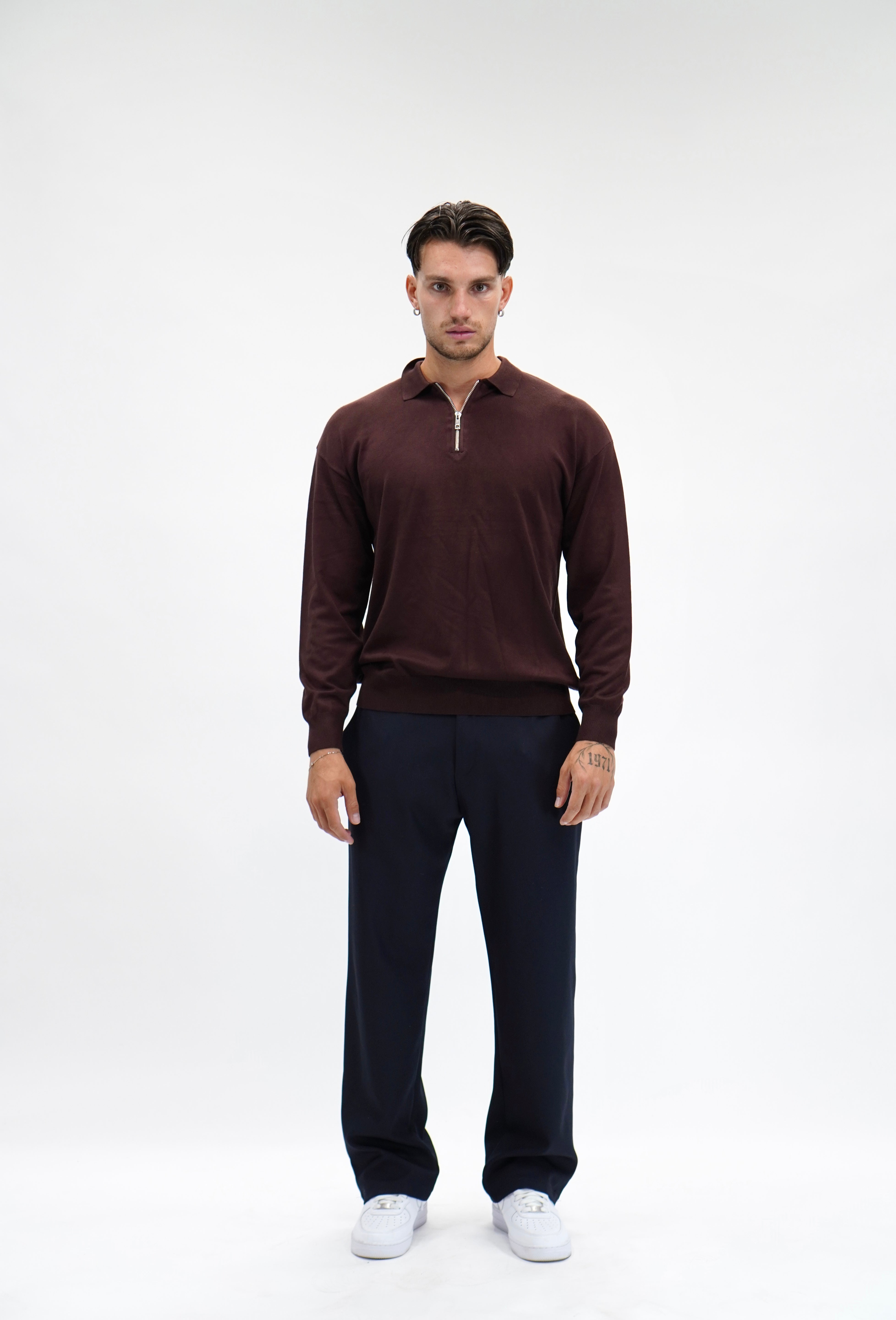 Polo Zip Moka