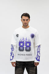 Longsleeve Double Flame White