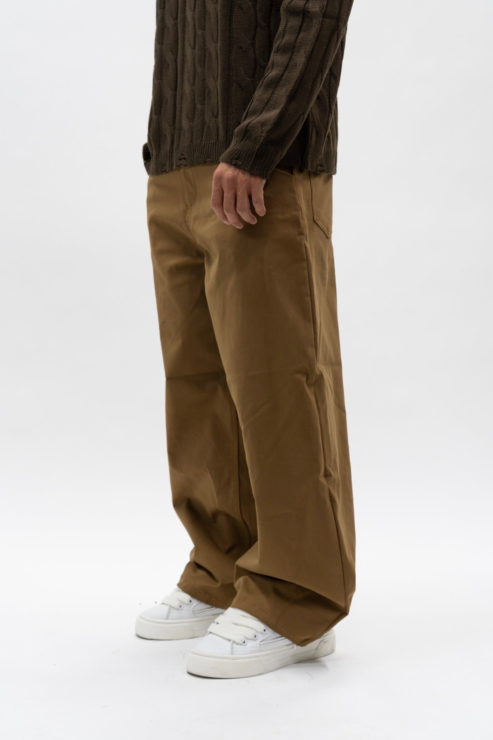 Pantalone Loose Fit Camel