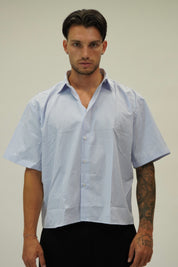 Camicia Boxy Sartoriale Stripe Blu