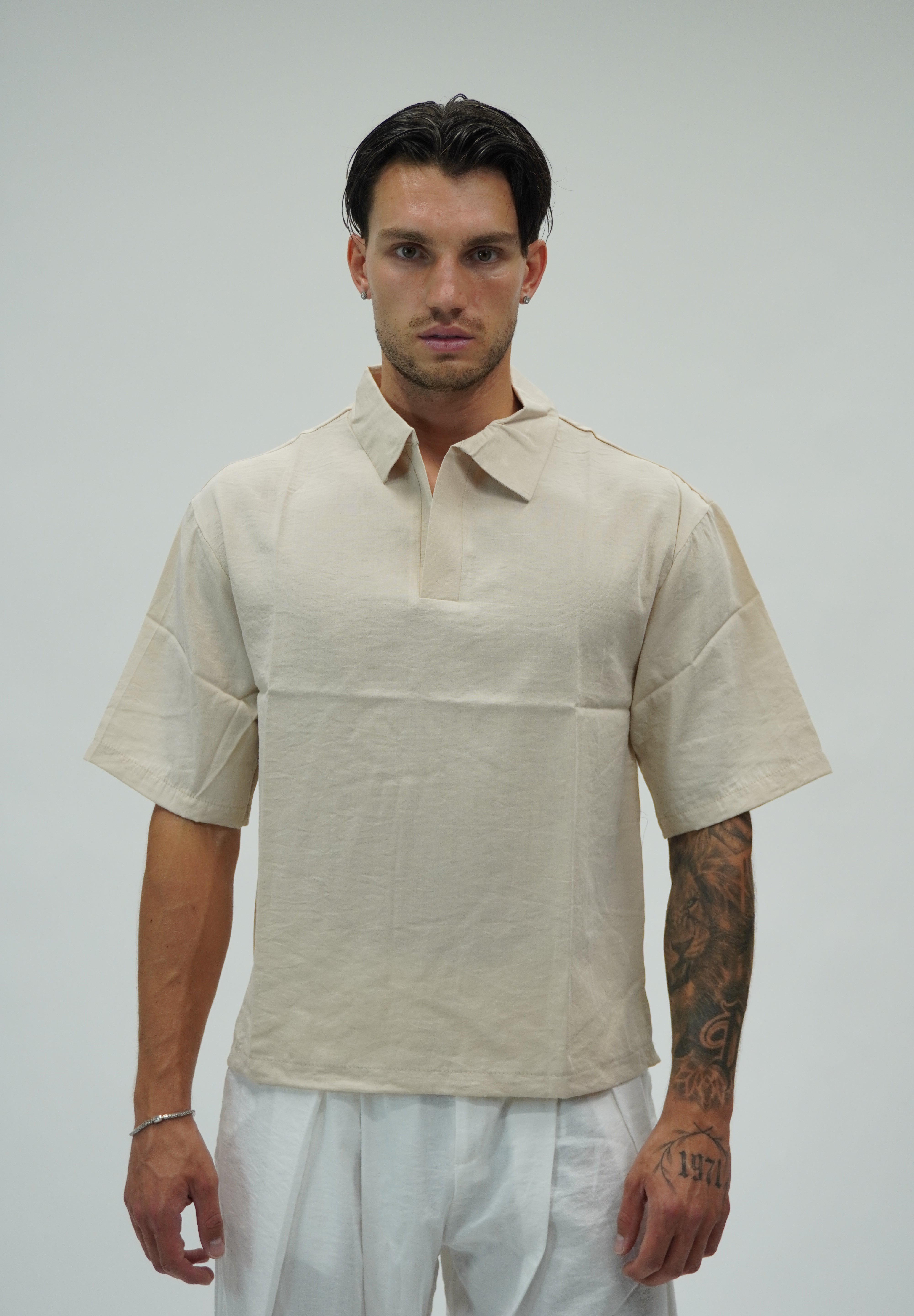 Polo Mano Lino Beige