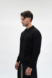 Maglione Half Zip Black