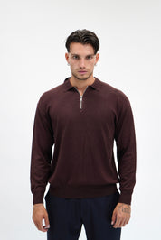 Polo Zip Moka