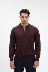 Polo Zip Moka