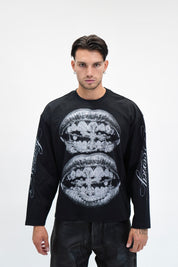 Longsleeve Noissey Silver Metallic Lips