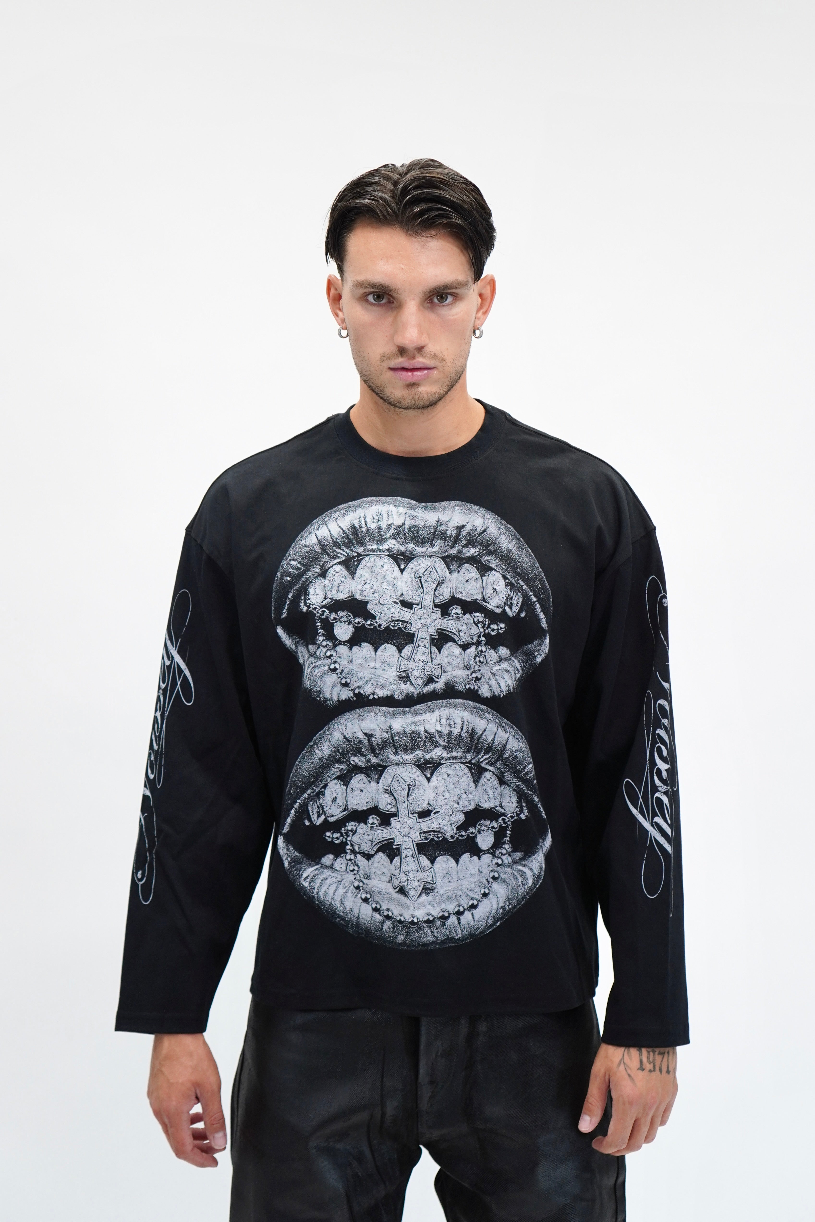 Longsleeve Noissey Silver Metallic Lips