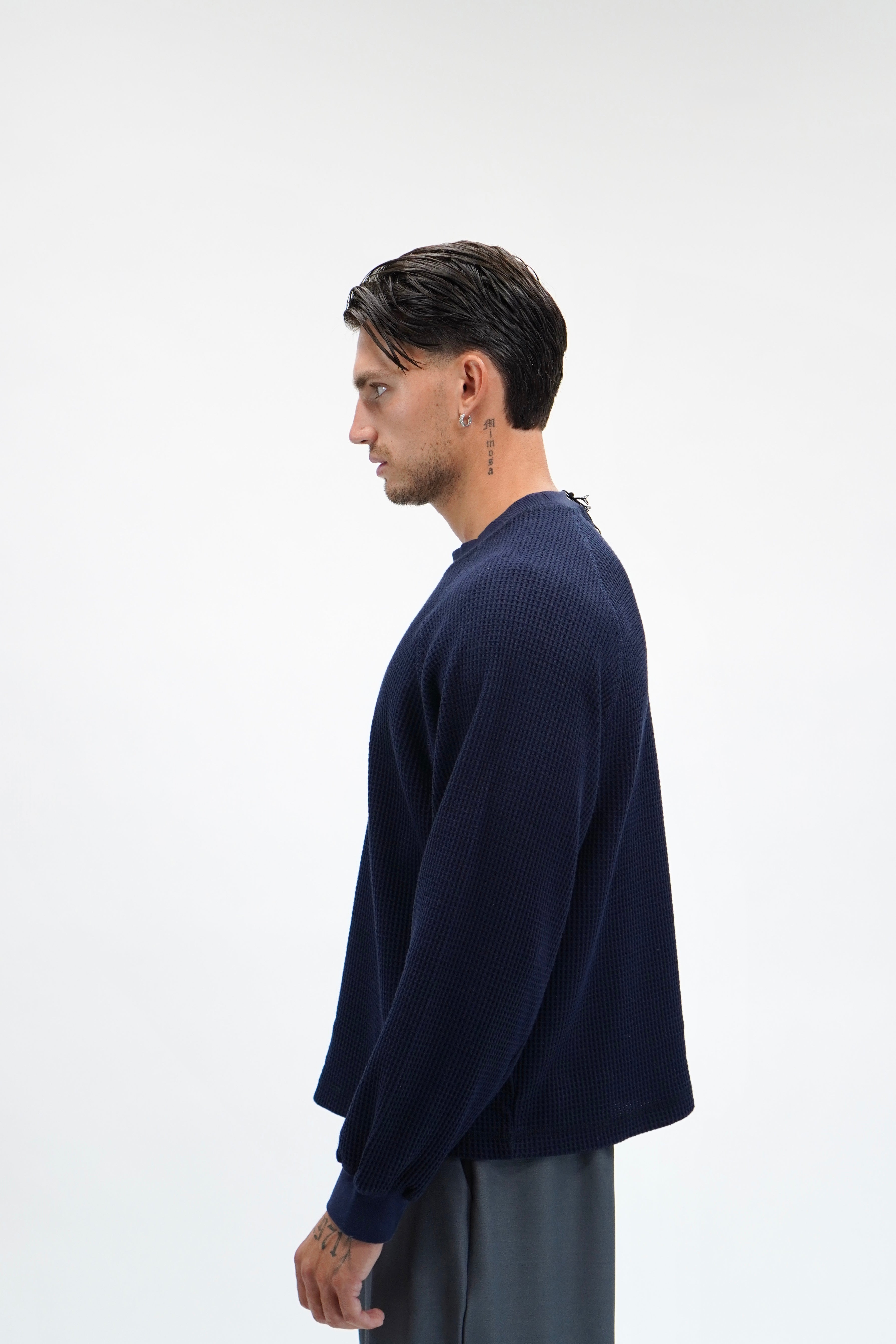 Longsleeve Waffle Raglan Blue