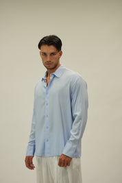 Camicia Simil Seta Sky