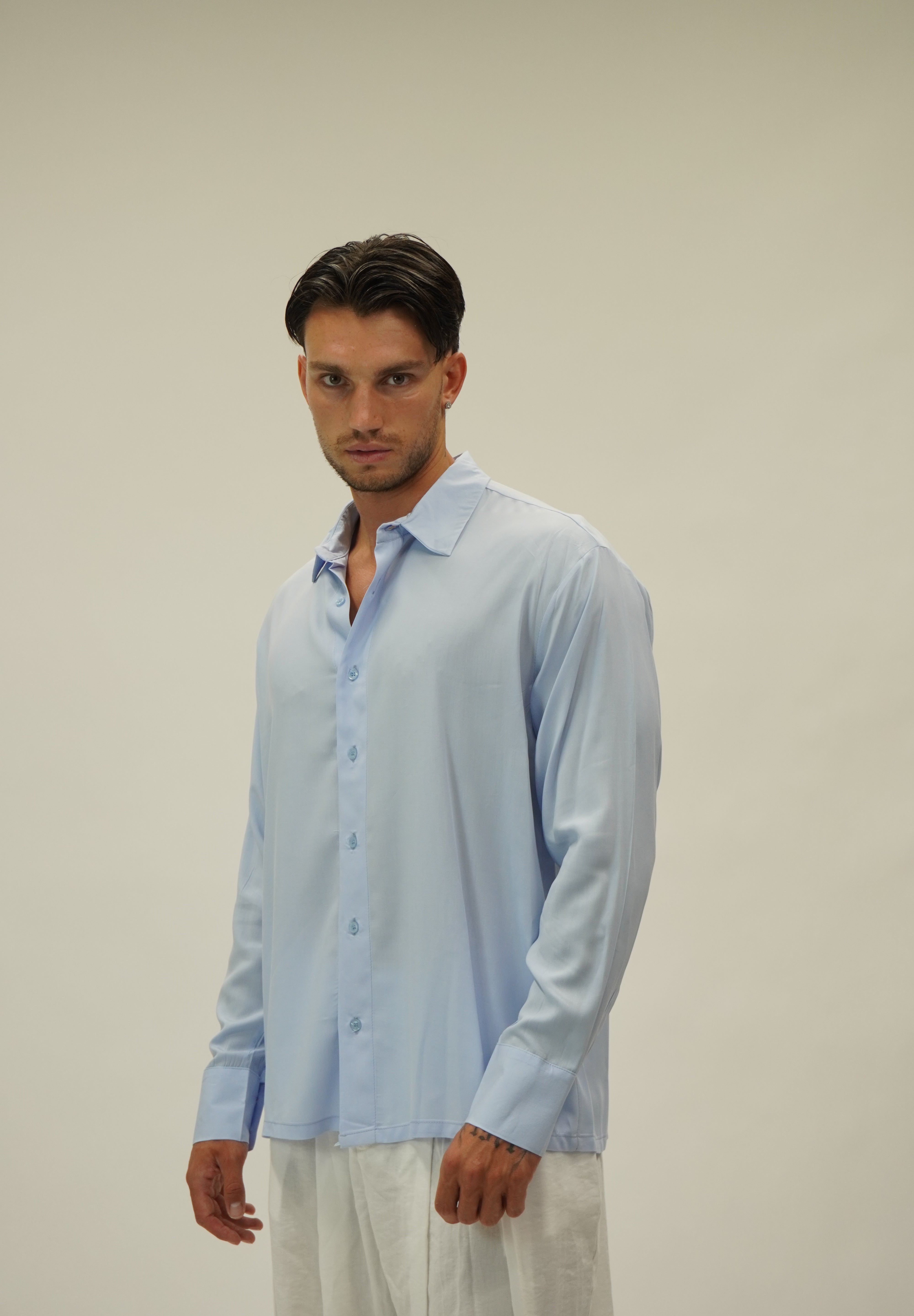 Camicia Simil Seta Sky