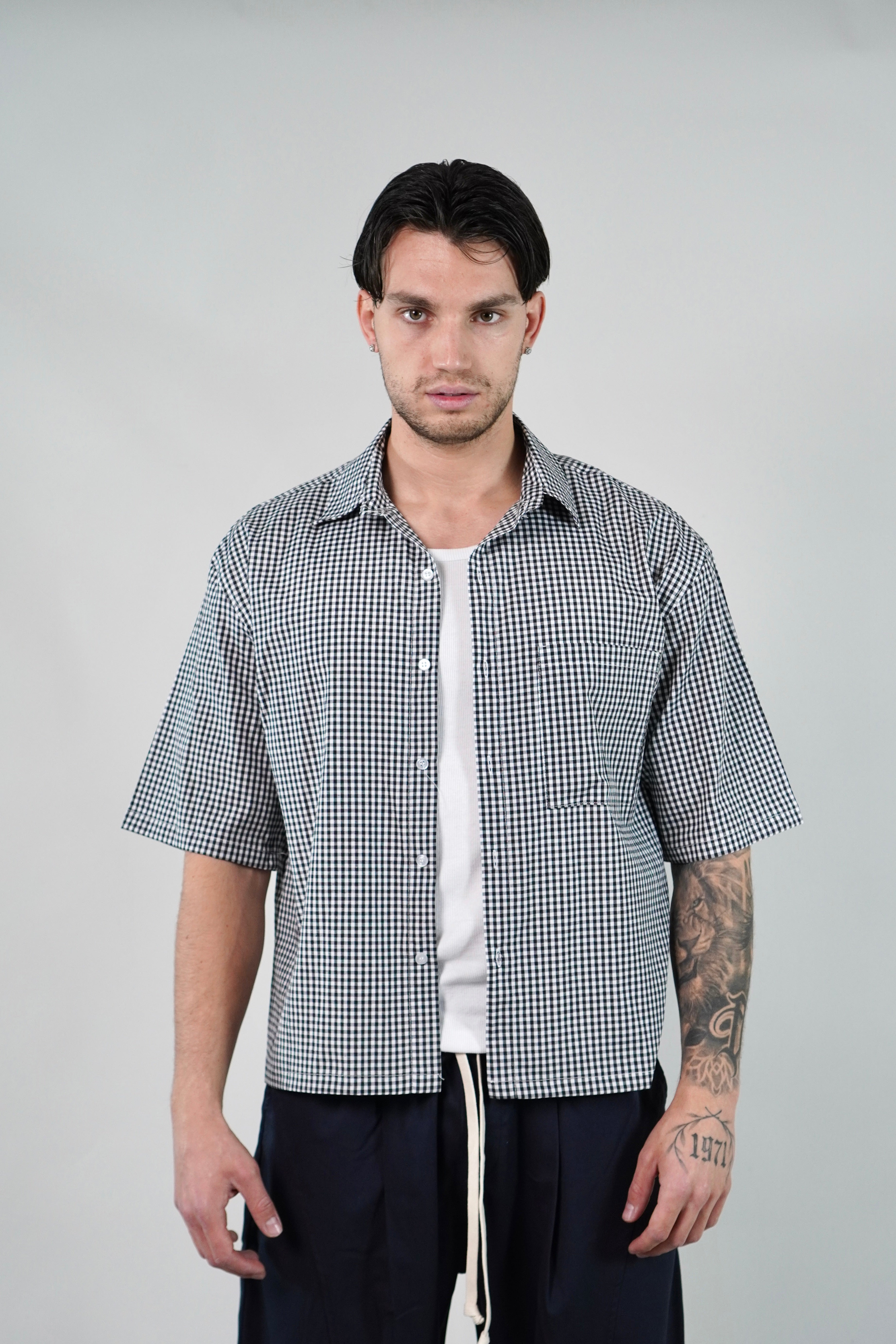 Camicia Block Check Black