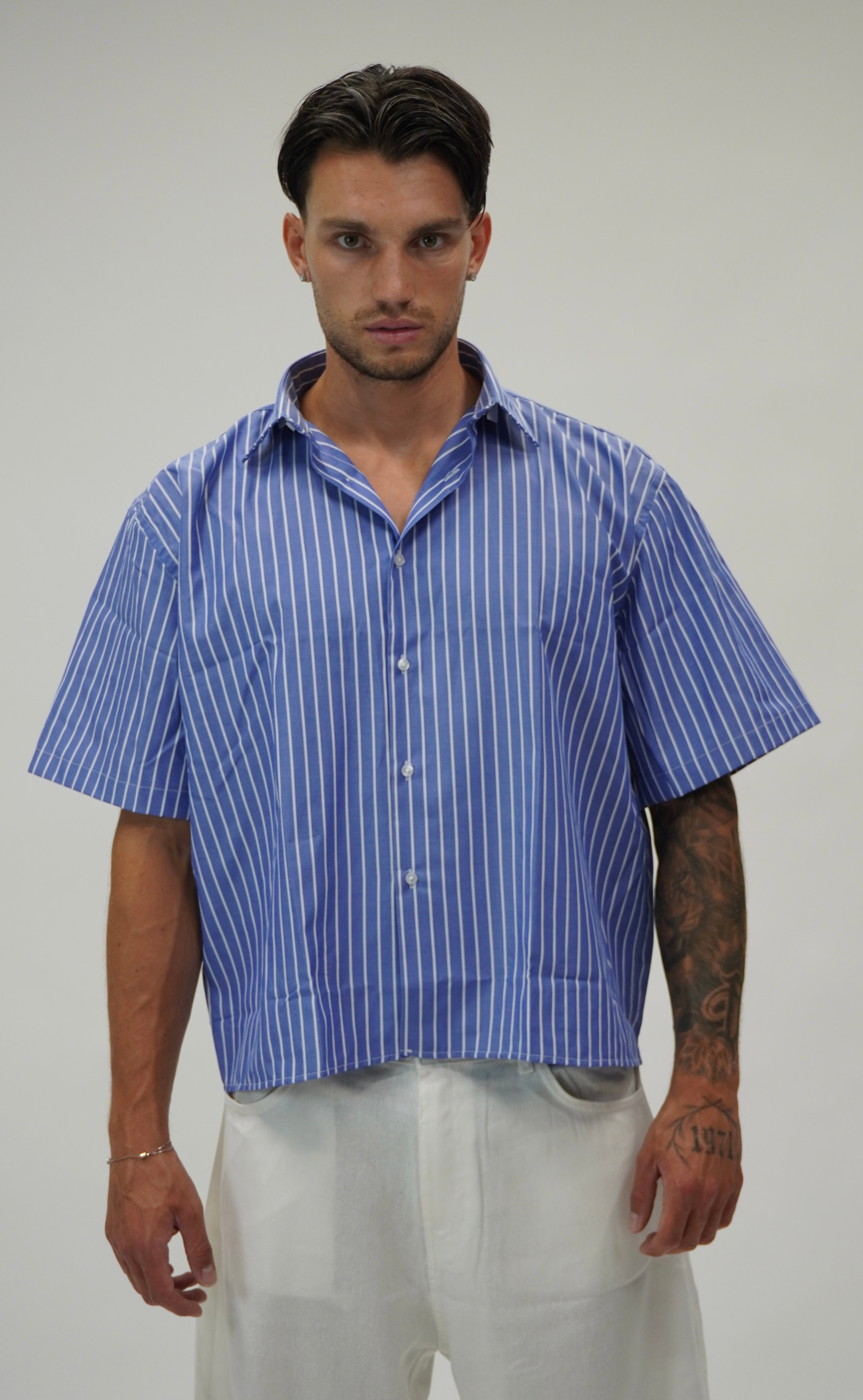 Camicia Boxy Sartoriale Blu