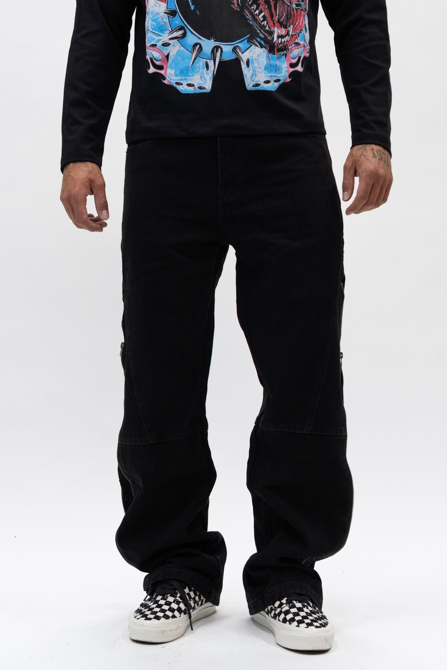 Jeans Flare Svarovsky Black